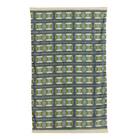 Plaid Lin Recyclé et Coton Imprimé TAHO  