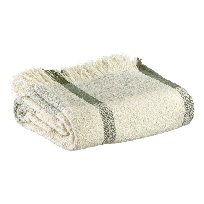 Plaid Jacquard Recyclé JANE - Vivaraise | Impression lin