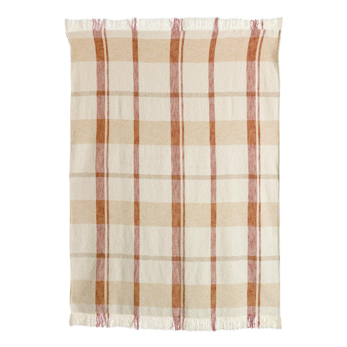Plaid Jacquard Recyclé JANE - Vivaraise | Impression lin