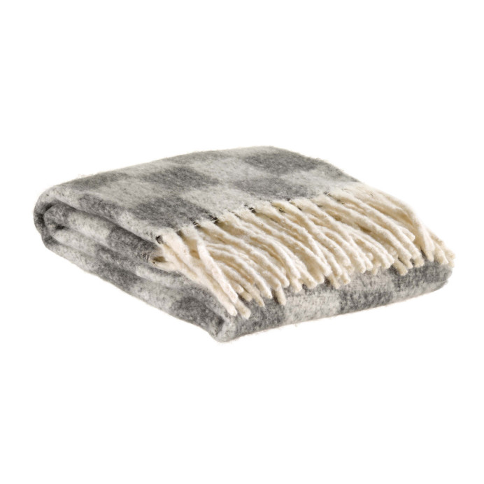 Plaid Recyclé Damier ISABEL - Vivaraise | Impression lin