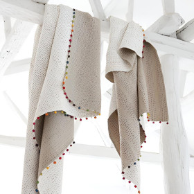 Plaid en Coton Uni GASTOUNET  