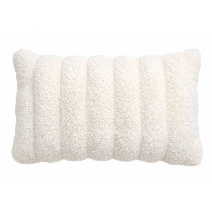 Coussin Fausse Fourrure ASTRID - Vivaraise |Impression lin