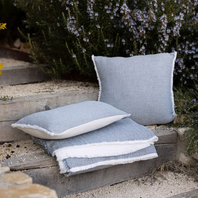 Coussin en Coton Recyclé EMILIO - Vivaraise | Impression lin