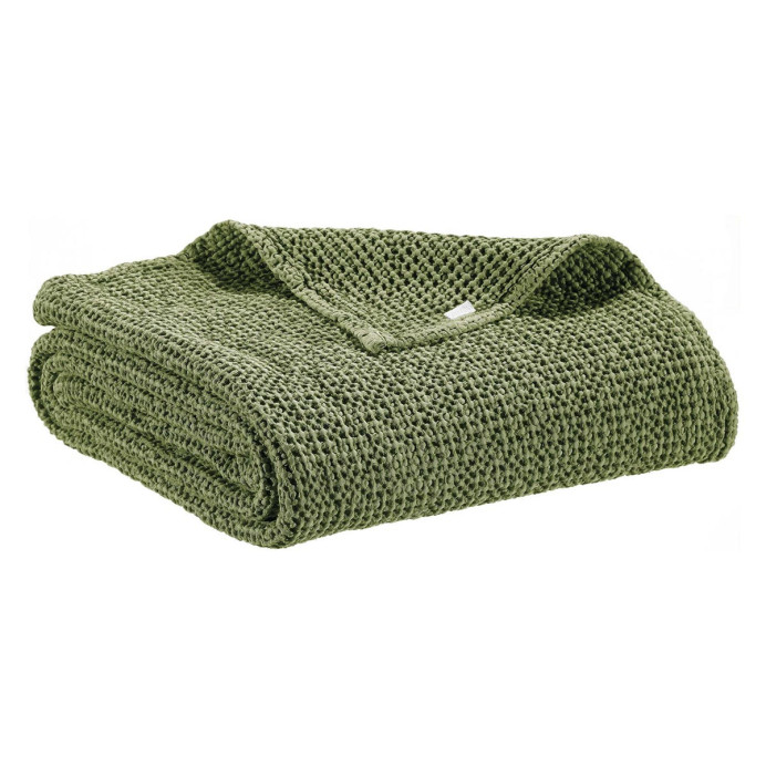 Plaid en Coton Recyclé MAIA - Vivaraise | Impression lin
