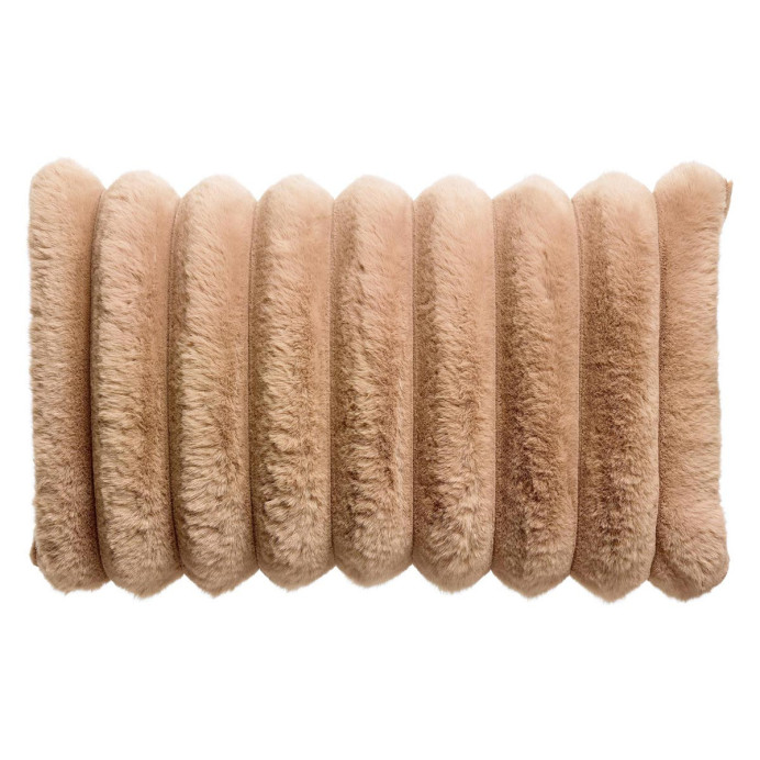 Coussin en Fausse Fourrure ALICE - Vivaraise | Impression lin
