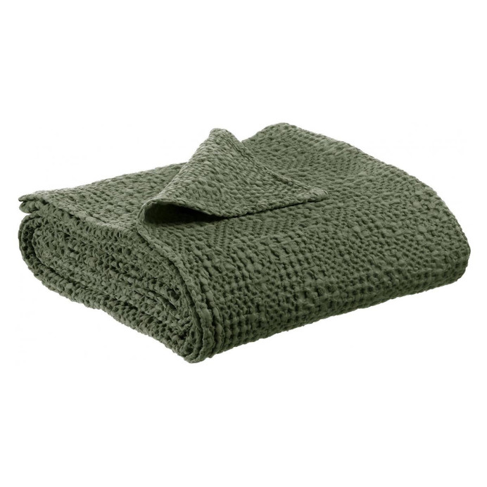 Plaid en Coton Nid d'Abeille TANA - Vivaraise | Impression lin