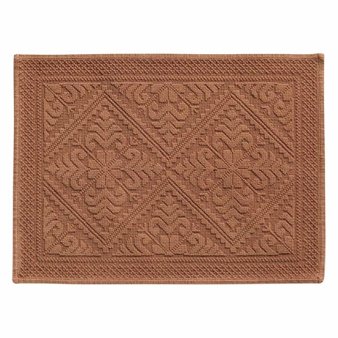 Tapis de Bain en Coton ENZO - Vivaraise | Impression lin