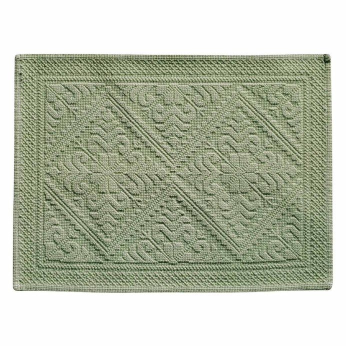 Tapis de Bain en Coton ENZO - Vivaraise | Impression lin