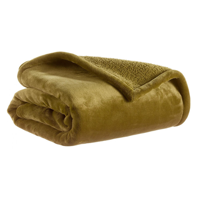 Couvre lit et Plaid Microfibre MICHKA - Vivaraise | Impression lin