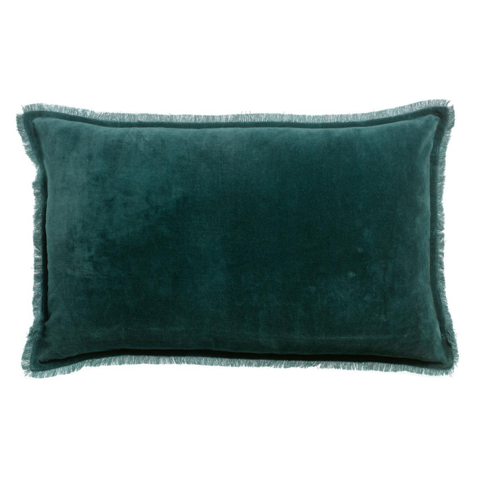 Coussin en Velours de Coton FARA - Vivaraise | Impression lin