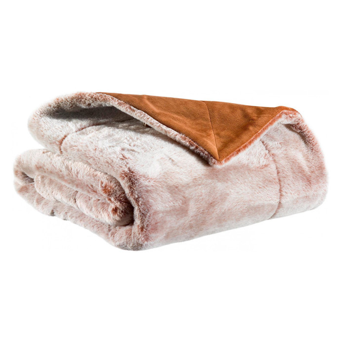 Plaid Fausse Fourrure KINTA - Vivaraise | Impression lin