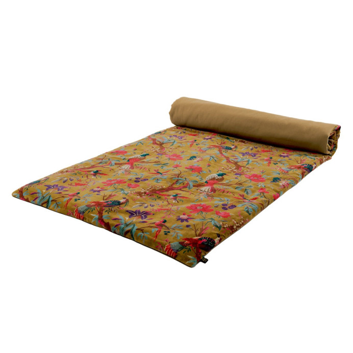 Housse d'Edredon en Velours BIRDY - Haomy | Impression lin