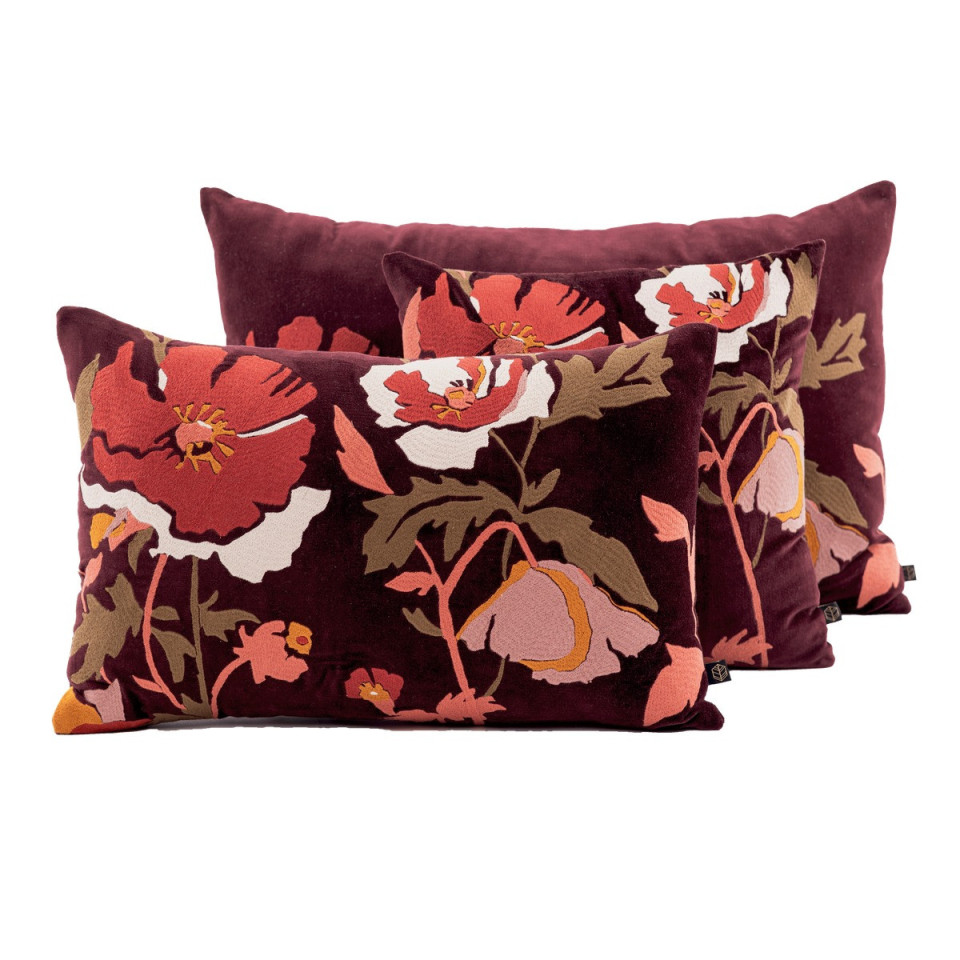 Housse de Coussin en Velours et Brodé BRISTOL  