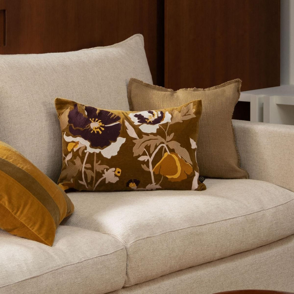 Housse de Coussin en Velours et Brodé BRISTOL  