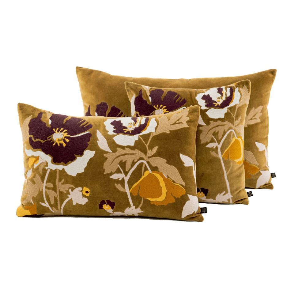 Housse de Coussin en Velours et Brodé BRISTOL  