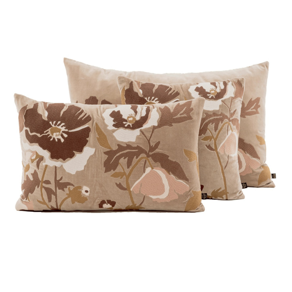Housse de Coussin en Velours et Brodé BRISTOL  