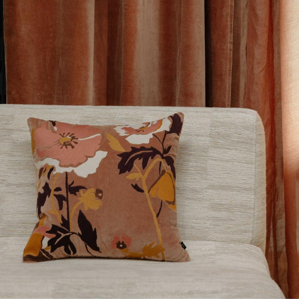 Housse de Coussin en Velours et Brodé BRISTOL  