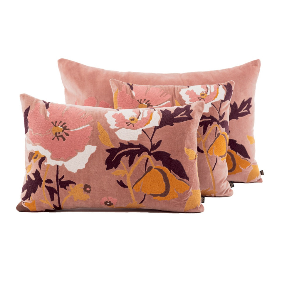 Housse de Coussin en Velours et Brodé BRISTOL  