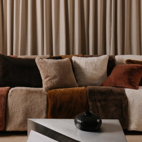 Housse de Coussin en Fausse Fourrure CHAMONIX  