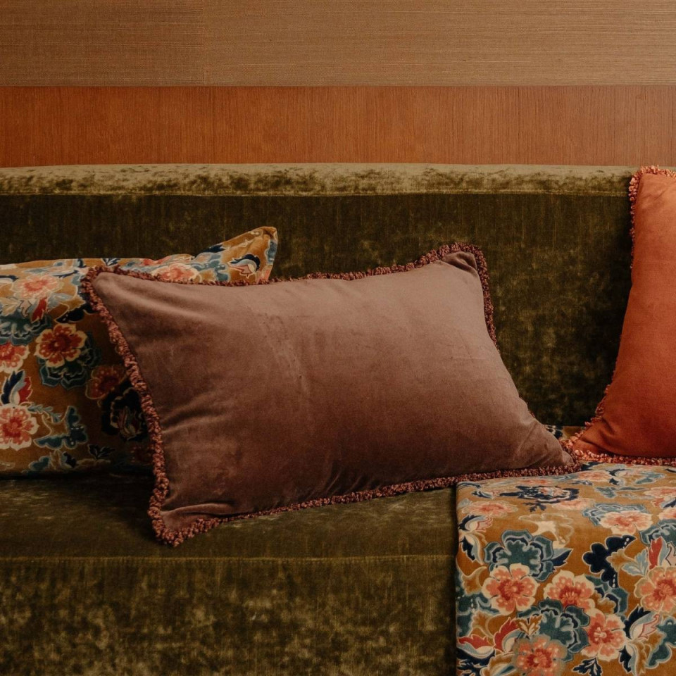 Housse de Coussin Velours Frangé KOBE  