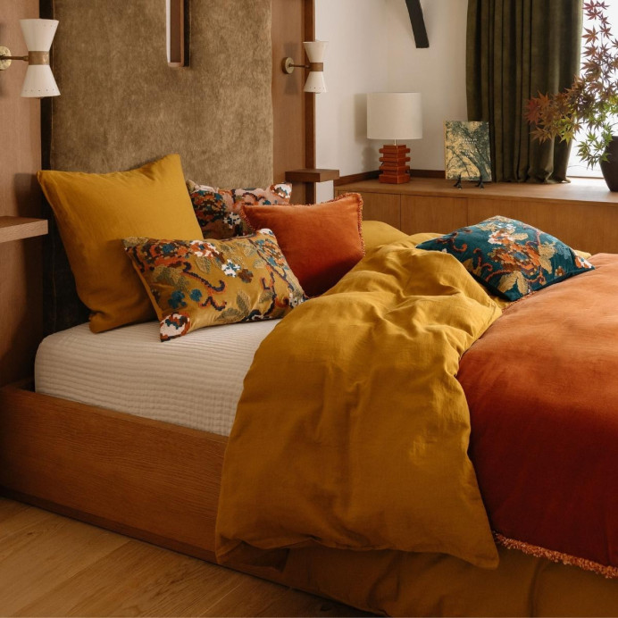 Housse de Couette En Gaze de Coton MYKONOS - Haomy | Impression lin