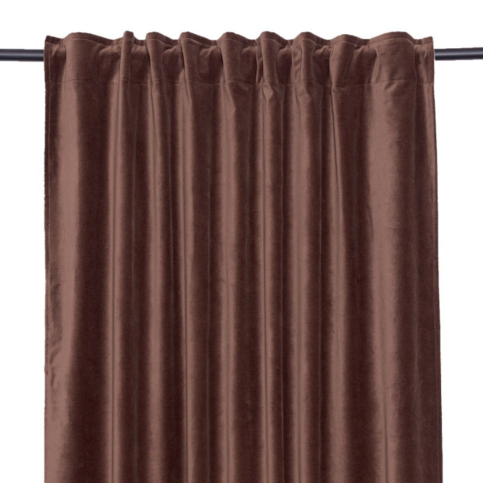 Rideau Velours Uni Ruflette et Passe Tringle NEW DELHI - Haomy | Impression lin