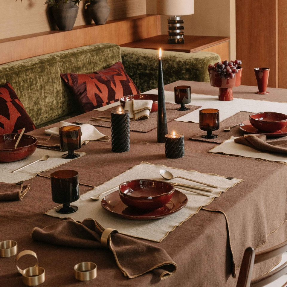 Nappe de Table Bord Doré VERONE  
