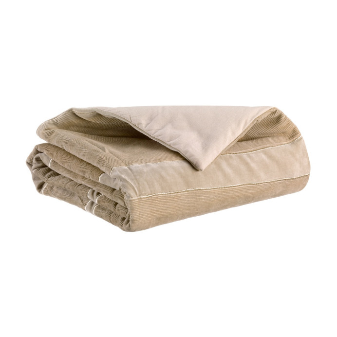 Edredon en Coton Côtelé FARA - Vivaraise | Impression lin