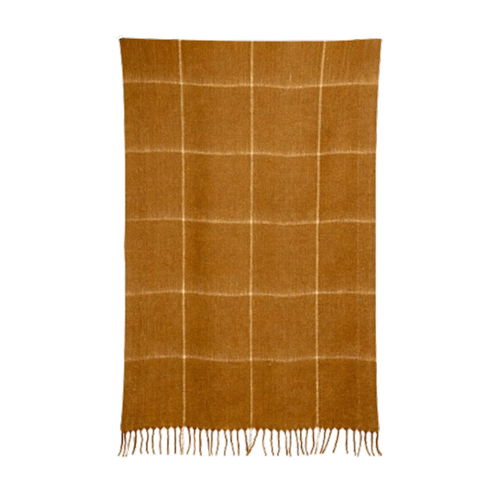 Plaid Rayé en Laine Mélangée BERGEM 