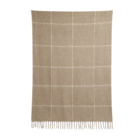 Plaid Rayé en Laine Mélangée BERGEM 