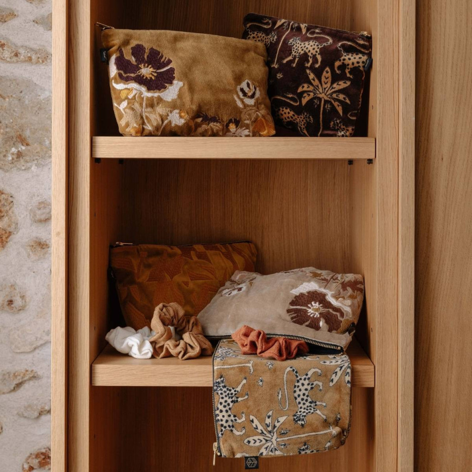 Trousse en Velours de Coton Imprimé BERIA 