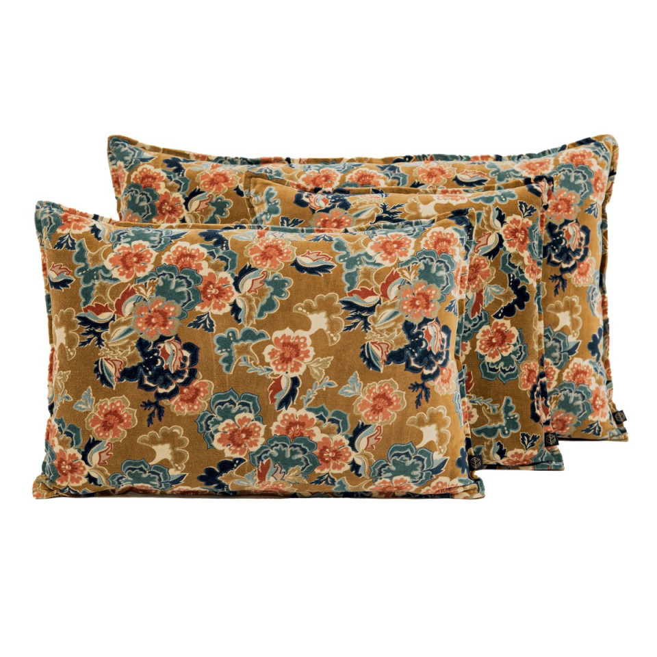 Housse de Coussin en Velours de Coton à Volants BOSTON  