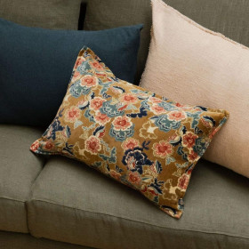 Housse de Coussin en Velours de Coton à Volants BOSTON  