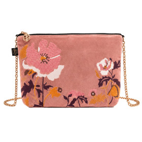 Trousse en Velours de Coton Brodé BRISTOL  
