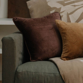 Housse de Coussin en Velours de Coton Lavé HAMBOURG  