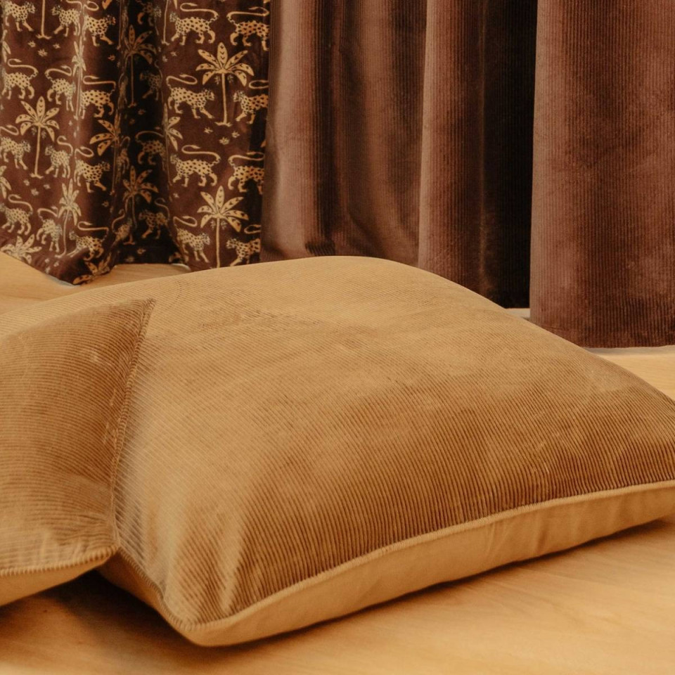 Housse de Coussin en Velours de Coton Lavé HAMBOURG  