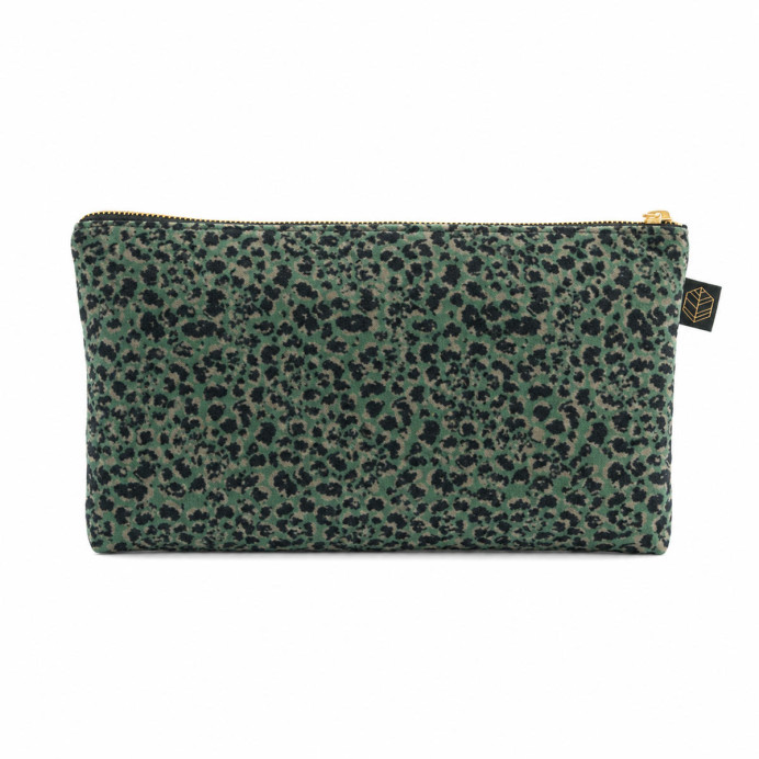 Trousse en Velours Imprimé Léopard GAIRO - Haomy | Impression lin