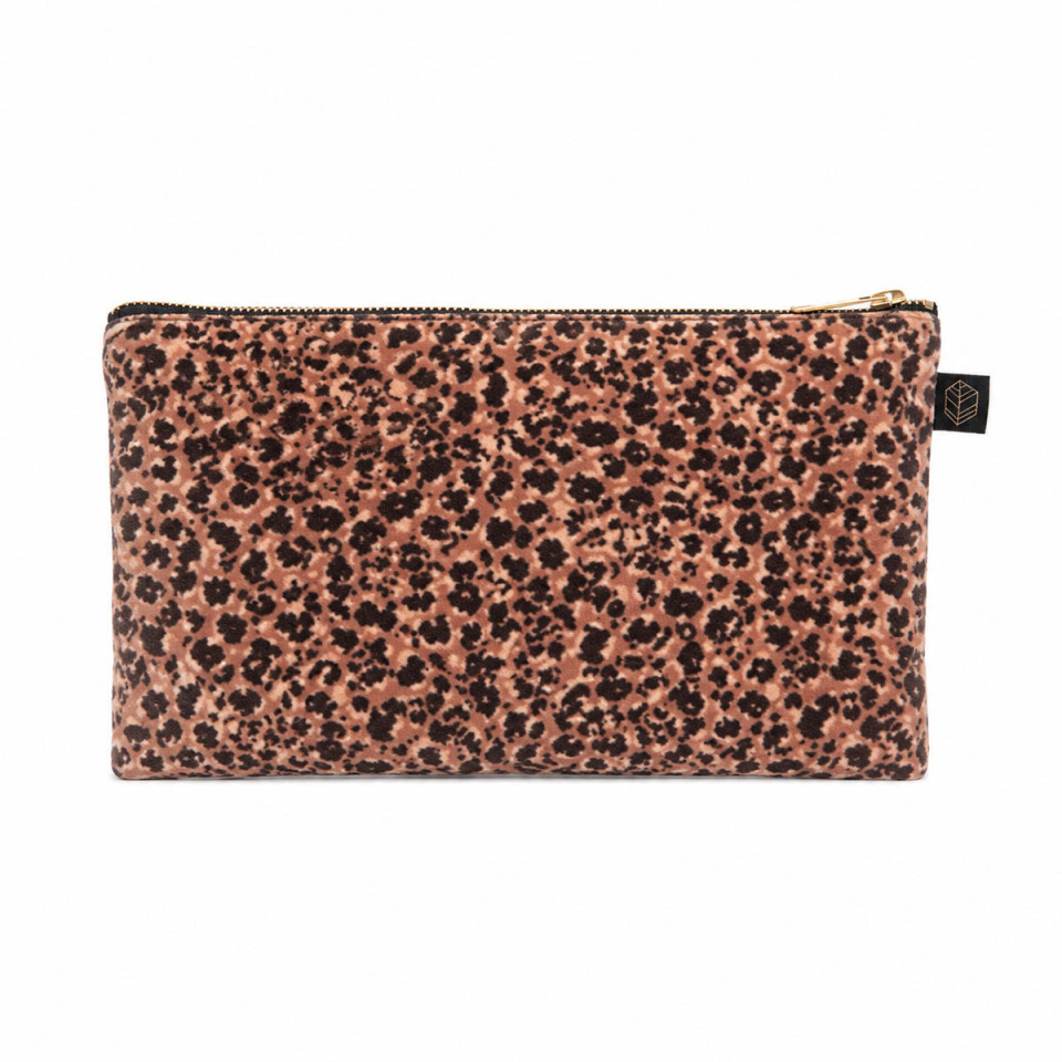 Trousse en Velours Léopard GAIRO 