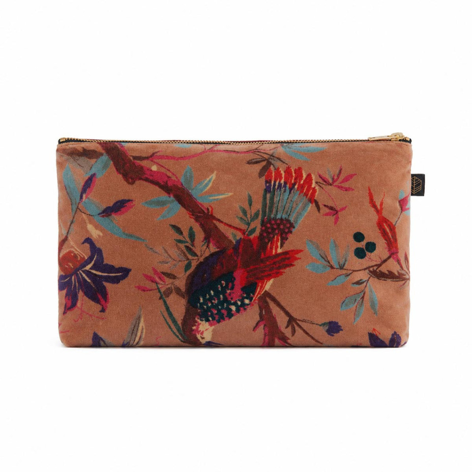 Trousse en Velours Imprimé BIRDY 