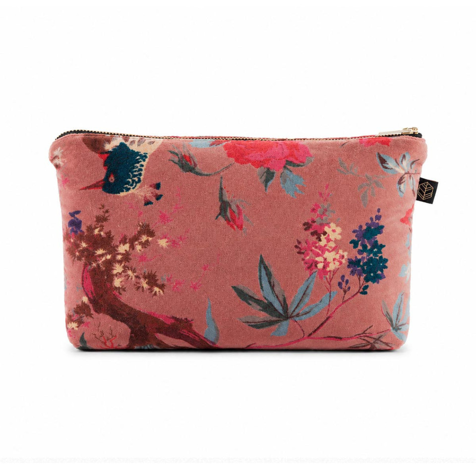 Trousse en Velours Imprimé BIRDY 