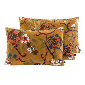 Housse de Coussin en Velours de Coton Brodé KENDAL  