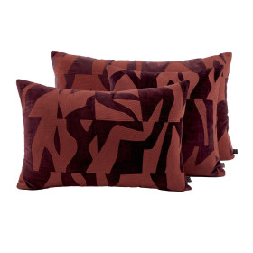 Housse de Coussin en Velours de Coton Brodé MILTON  