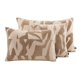 Housse de Coussin en Velours de Coton Brodé MILTON  