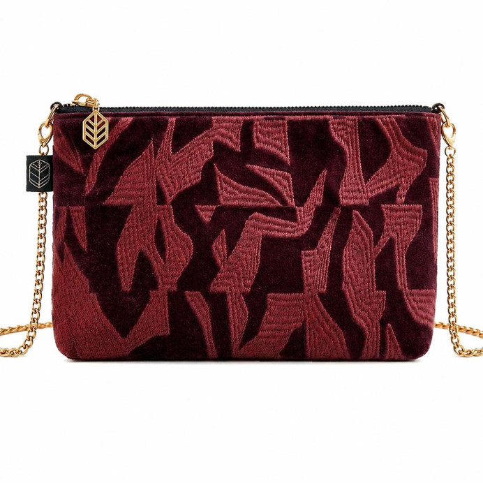 Trousse en Velours de Coton Brodé MILTON  