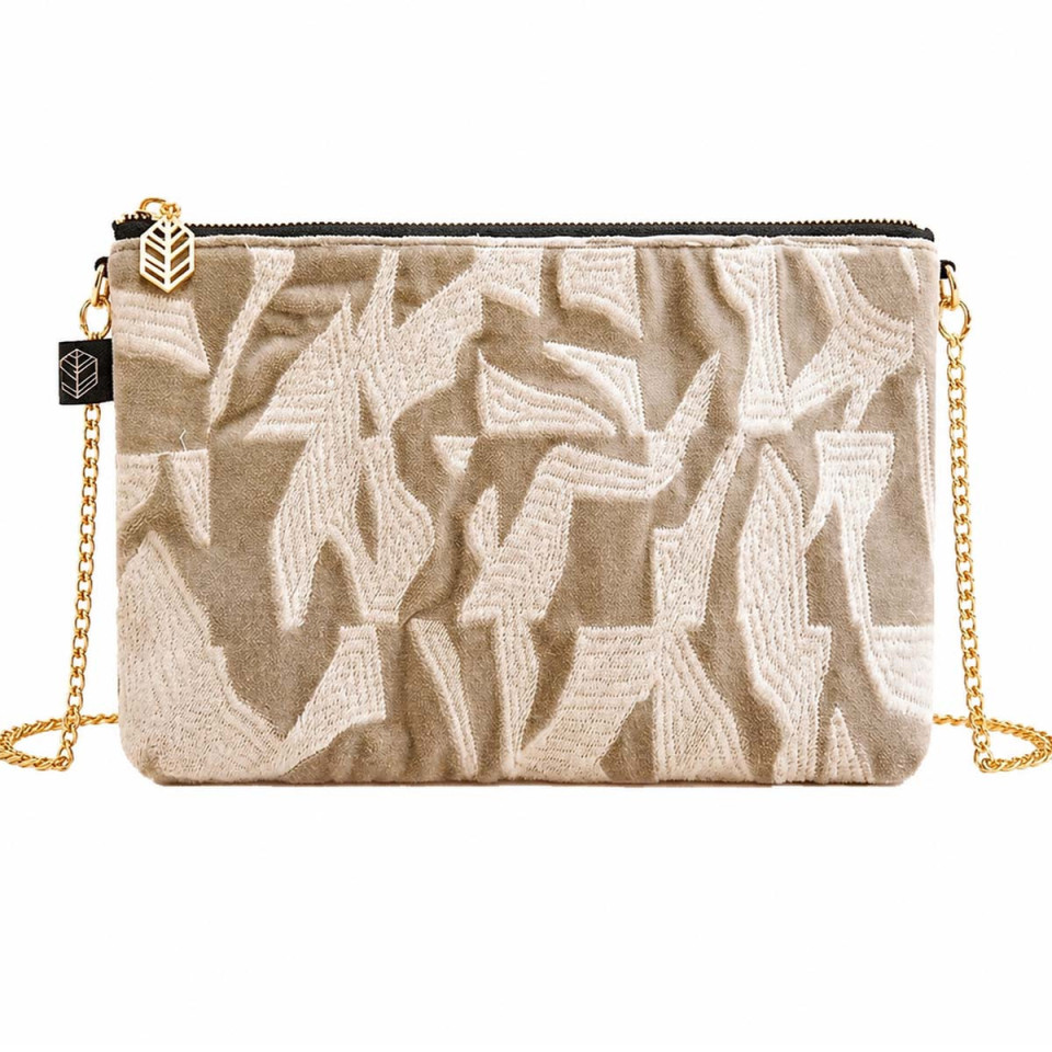 Trousse en Velours de Coton Brodé MILTON  
