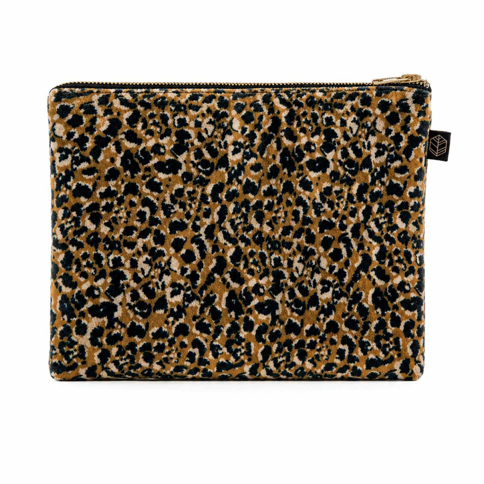 Trousse en Velours Léopard GAIRO  