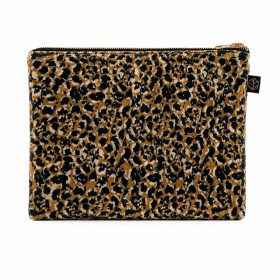 Trousse en Velours Léopard GAIRO  