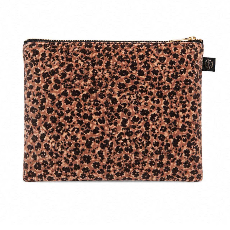 Trousse en Velours Léopard GAIRO  