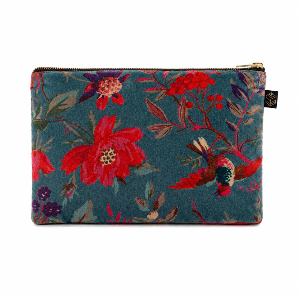 Trousse en Velours Imprimé BIRDY  