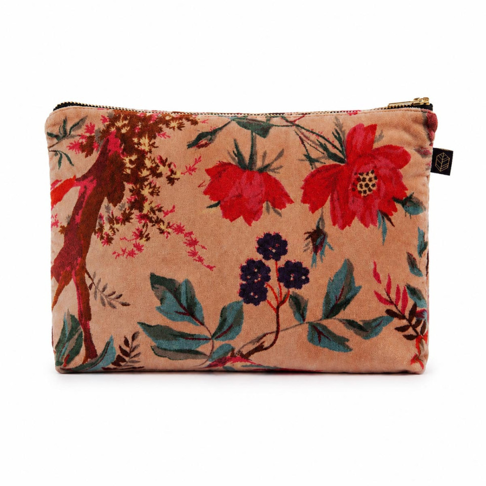 Trousse en Velours Imprimé BIRDY  
